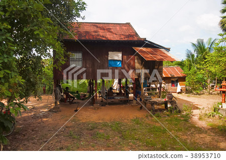 Traditional house on stilts, Siem Reap Traditional house on stilts, Siem Reap 38953710
