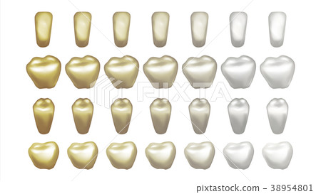 Teeth Whitening Vector. Before And After View Of 38954801