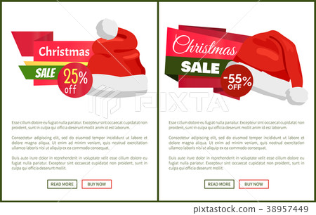 Discounts Tags Santa Claus hats Promo Labels Xmas Discounts Tags Santa Claus hats Promo Labels Xmas 38957449
