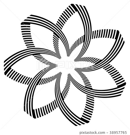 Abstract design element. Rotation lines pattern. - Stock Illustration ...