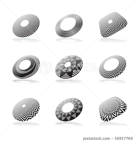 Design elements set. Abstract icons. 38957769