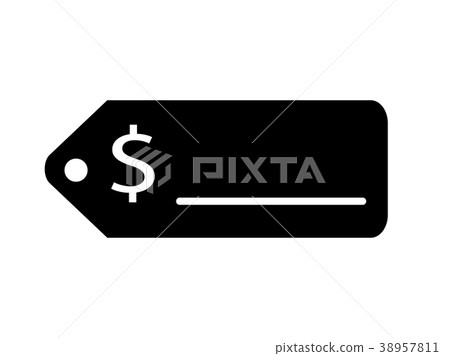 price tag icon vector. price tag icon on white. 38957811