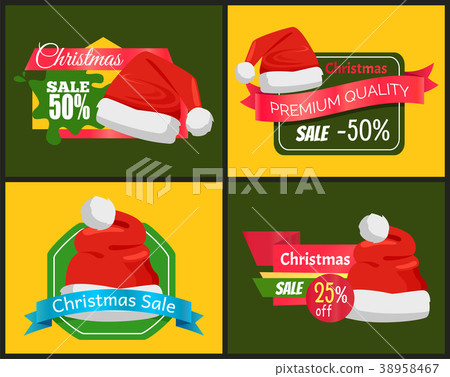 Set of Christmas Sale Banners Vector Illustration 38958467