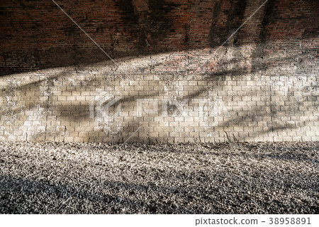 Tunnel wall and light shadow of sunshine on tunnel wall 38958891