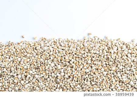 Millet beans on the white 38959439