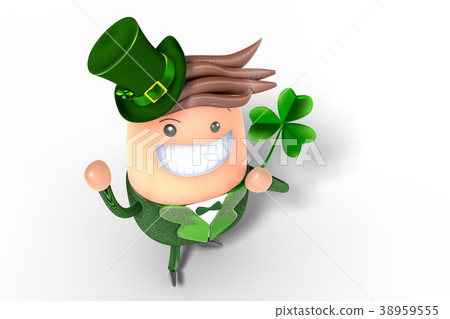 gnome mascot wearing in St Patrick suite 38959555