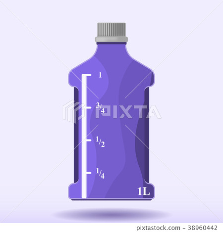 Vector image of a plastic bottle with a measuring Vector image of a plastic bottle with a measuring 38960442