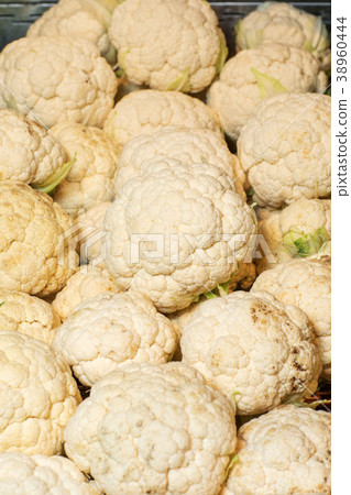 Organic cauliflower background, selective focus 38960444
