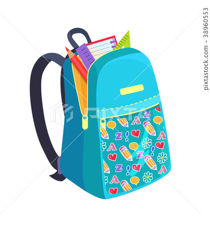 Open School Bag with Stationary Element Accessory 38960553