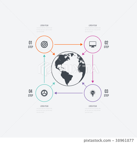 Vector illustration infographics 4 options 38961877