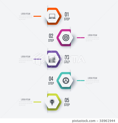 Vector illustration infographics 5 options Vector illustration infographics 5 options 38961944