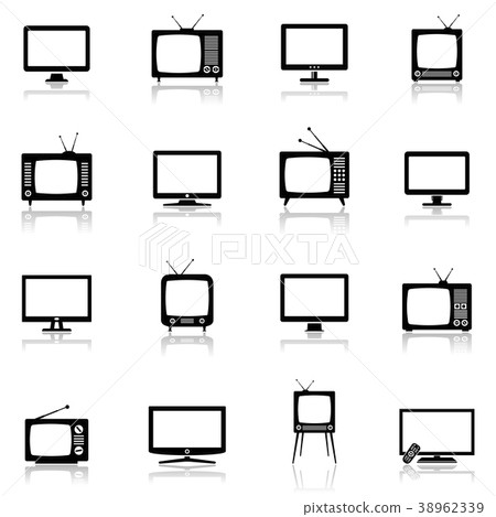 tv icons set 38962339
