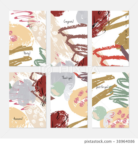 Rough drawn scribbles doodles dots and circle 38964086