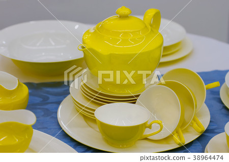 yellow tea set yellow tea set 38964474