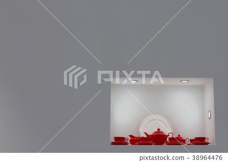 cool red tea set 38964476