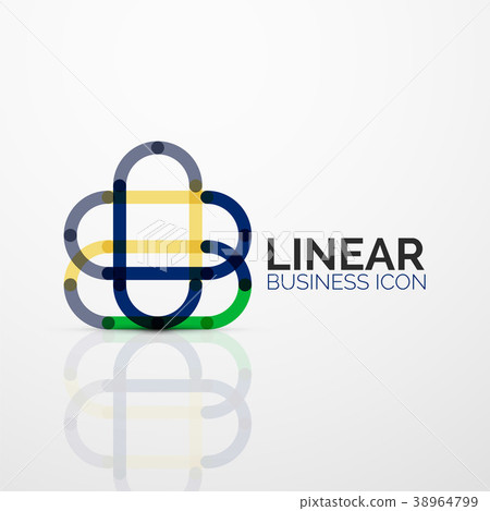 Abstract flower or star minimalistic linear icon Abstract flower or star minimalistic linear icon 38964799