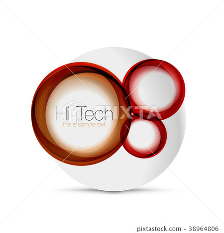 Circle web layout - digital techno spheres - web 38964806
