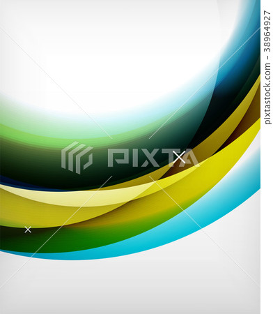Glossy wave vector background with light and Glossy wave vector background with light and 38964927