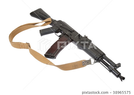 russian kalashnikov AK assault rifle on white russian kalashnikov AK assault rifle on white 38965575