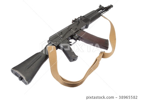 russian kalashnikov AK assault rifle on white russian kalashnikov AK assault rifle on white 38965582
