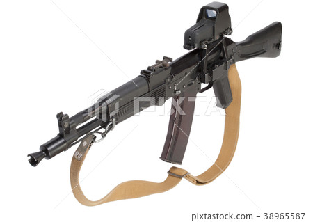 modern kalashnikov assault rifle on white modern kalashnikov assault rifle on white 38965587