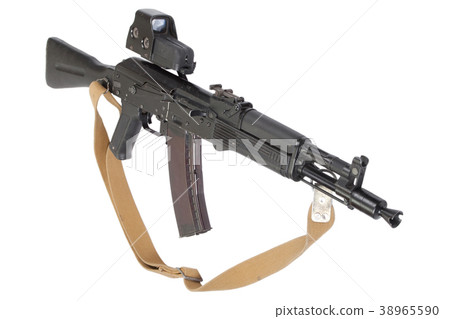 modern kalashnikov assault rifle on white modern kalashnikov assault rifle on white 38965590