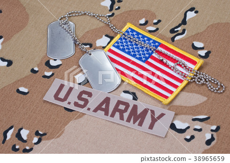 US ARMY concept with dog tags  38965659