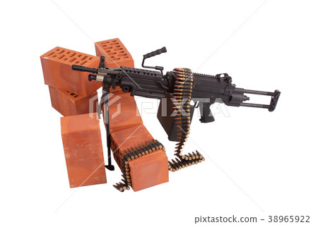 modern machine gun on position 38965922