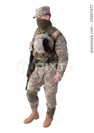 U.S. Army Infantryman on white background 38965977