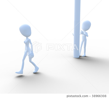 Stalker image perming3DCG illustration material Stalker image perming3DCG illustration material 38966308