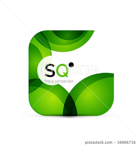 Vector square geometric abstract business emblem 38966716