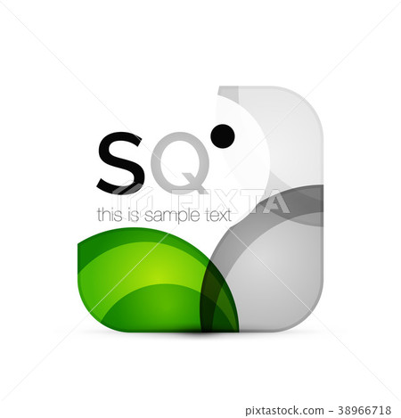 Vector square geometric abstract business emblem 38966718