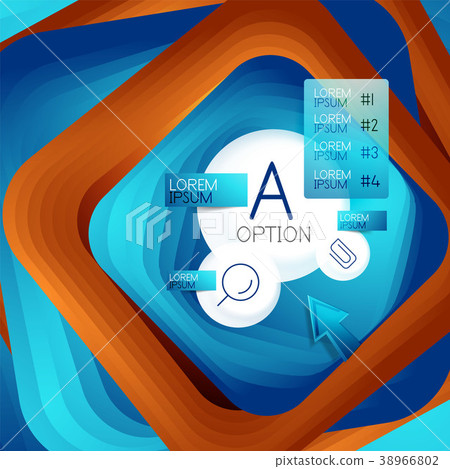 Rotating swirl square background, color rectangles 38966802