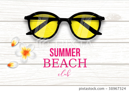 Summer tropical beach club background vector Summer tropical beach club background vector 38967324
