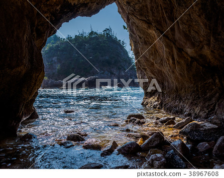 鳥取縣的地理公園絕倫美麗的Urotomi海岸San-in Coast國家公園世界地質公園 38967608