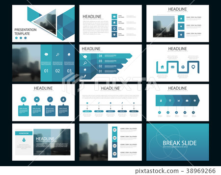 Blue Abstract presentation templates Infographic 38969266