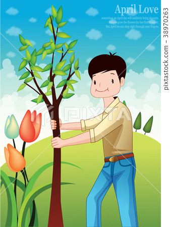 Arbor Day image, illustration 38970263