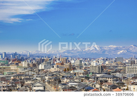 Sendai city area 023 seen from the eastern coast area 38970606