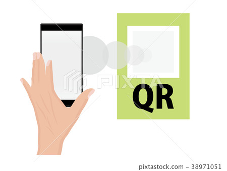Smartphone reading QR code 38971051