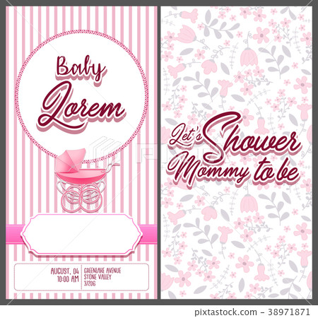 Baby shower invitation card template 38971871