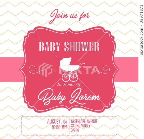 Baby shower invitation card 38971873