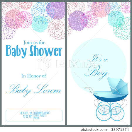 Baby shower invitation card template 38971874
