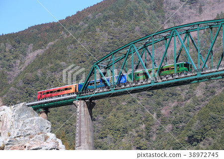 旅遊列車穿越Oboke的第2個吉野川橋“四國小圓千禧故事” 38972745