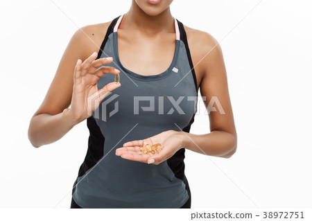 Healthy and Fitness concept - Closeup portrait of 38972751