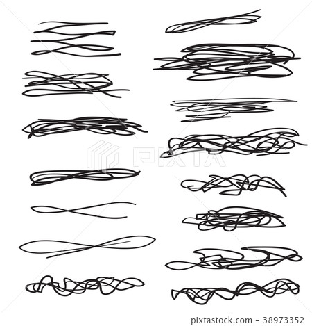 Scribble brush strokes set Scribble brush strokes set 38973352