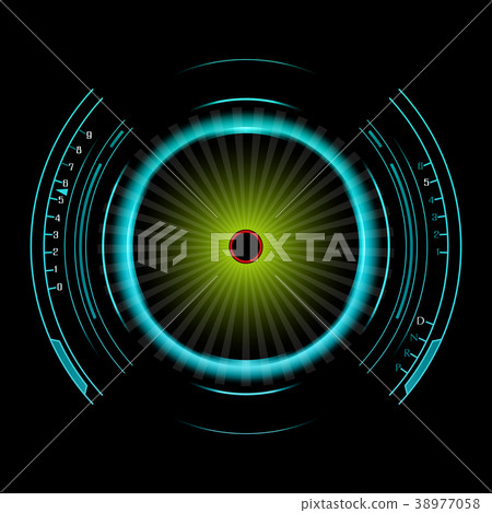 Speedometer isolated on black 38977058