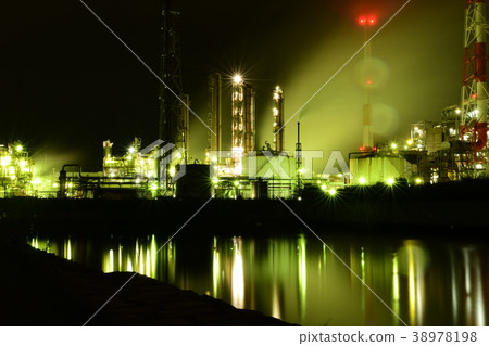 Factory night view 38978198