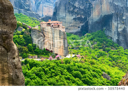 Meteora monastery on the high cliff, Greece Meteora monastery on the high cliff, Greece 38978440