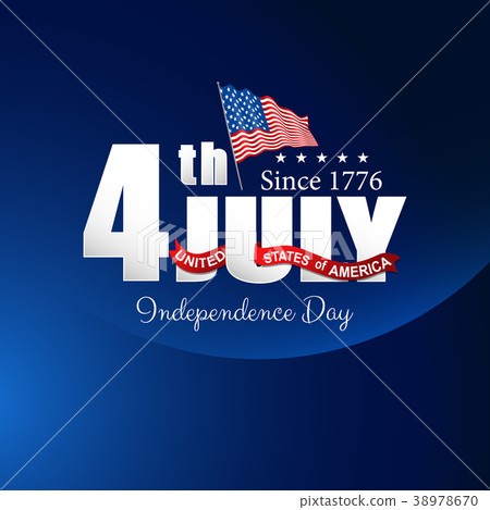 圖庫插圖: happy independence day 4th july