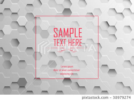 Abstract hexagonal background- sample text here 38979274